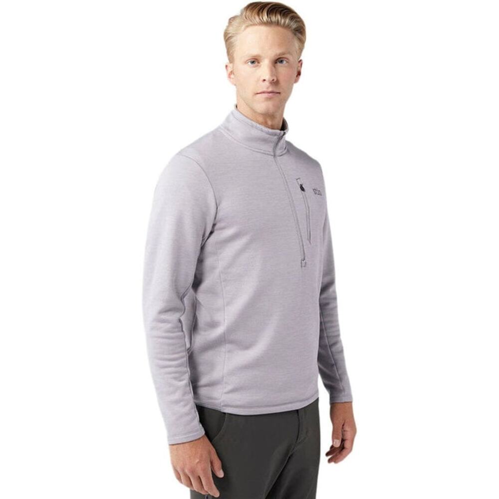 NWT Stio Men's Glide Power Stretch Half Zip Alloy Heather Fleece SZ L